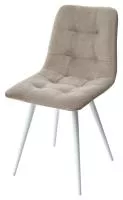 Стул CHILLI-Q латте #25, велюр / белый каркас, 4 шт/ 1 к, М-City Стул CHILLI-Q латте #25, велюр / белый каркас, 4 шт/ 1 к, М-City