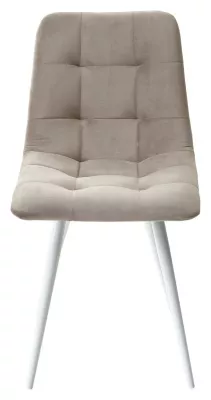 Стул CHILLI-Q латте #25, велюр / белый каркас, 4 шт/ 1 к, М-City Стул CHILLI-Q латте #25, велюр / белый каркас, 4 шт/ 1 к, М-City