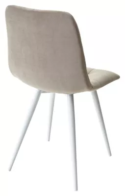 Стул CHILLI-Q латте #25, велюр / белый каркас, 4 шт/ 1 к, М-City Стул CHILLI-Q латте #25, велюр / белый каркас, 4 шт/ 1 к, М-City