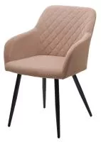 Стул BRANDY 505-4 Латте, велюр "беспальчиковый" / черный каркас, М-City