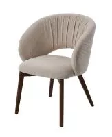 Стул ПИОЛА (PIOLA), цвет СВЕТЛО-БЕЖЕВЫЙ CITY-102, букле / ОРЕХ каркас,  ®DISAUR