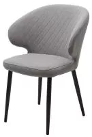 Стул ХИЛТОН, цвет B22 Серый, велюр / черный каркас М-City