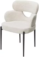 Стул VALTER RAVEN22 Бежево-белый, ткань / Черный каркас, ®DISAUR Стул VALTER RAVEN22 Бежево-белый, ткань / Черный каркас, ®DISAUR