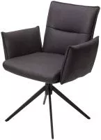 Стул DEAN 360 град.поворот. Темно-серый  экокожа  Maison 99# / Черный, ®DISAUR