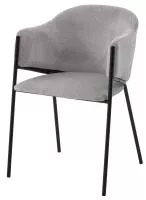 Стул ДИЛЛ, цвет  Lana 80 серый, ткань / черный каркас М-City