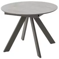 Стол БОНЖУР 100 ОНИКС БЕЖЕВЫЙ, стекло / ЛАТТЕ каркас М-City