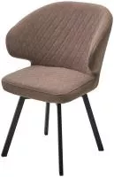 Стул ХИЛТОН 360 град., цвет B5 Капучино, велюр / черный каркас