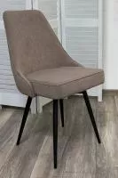 Стул БЕРТИ 360 град. поворот. B5 Капучино, велюр / черный каркас, М-City