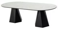 Стол ОРФЕЙ  240 нераскладной цвет ОНИКС (ONYX SABLE PULIDO), керамика / Черный каркас