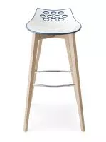 Стул JAM W CB/1487, ash.P12 smoke/ P799-P13P WHITE/ GLOSSY MUSTARD YELLOW