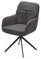 Стул MON 360 град. поворот. Серый Family-022, ткань / черный каркас / Товарный знак DISAUR