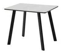 Стол ТИК ТАК 90  цвет ОНИКС, керамика / Черный каркас