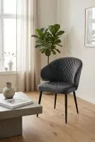 Стул ХИЛТ 360 град.поворот., цвет B28 Темно-серый, велюр / черный каркас