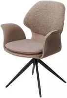 Стул ЛЕННЕ (LENNE) 360 град. поворот., цвет ЛАТТЕ MILAN-430/ MOHAIR-440, ткань/ Черный, ®DISAUR