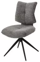 Стул ДЕЛИ (DELI) 360 град, цвет СЕРЫЙ H300126-3, ткань / ЧЕРНЫЙ каркас, ®DISAUR