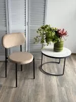 Стул ПАКО H-06 Бежевый, велюр / черный каркас М-City