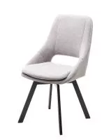 Стул АСП (ASP), 360 град. поворот. B22 Серый, велюр / черный каркас