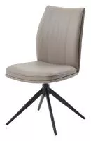 Стул YOHAN 360 град. поворот. HF017-09 Латте, экокожа / Черный, ®DISAUR