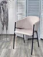 Стул ДИЛЛ, цвет  Lana 13 бежевый, ткань / черный каркас М-City Стул ДИЛЛ, цвет  Lana 13 бежевый, ткань / черный каркас М-City