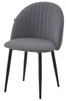 Стул БАРИ Marseille-26 Серый, велюр / черный каркас