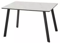 Стол ТИК ТАК 120 цвет ОНИКС, керамика / Черный каркас
