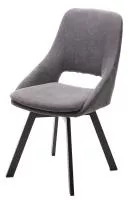 Стул АСП (ASP), 360 град. поворот. B28 Темно-серый, велюр / черный каркас