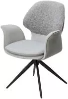 Стул LENNE 360 град. поворот., серый MILAN-450, ткань/ MOHAIR-151, ткань/ Черный, ®DISAUR