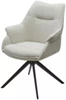 Стул OVE 360 град. поворот. RAVEN22 Бежево-белый, ткань / Черный, ®DISAUR