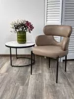 Стул VALTER HF017-20 Коричнево-серый, экокожа / Темно-серый каркас, ®DISAUR