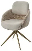 Стул ГРЕЙС (GRACE) 360 град., цвет ЛАТТЕ PENA-110 / HUNTER-120, ткань / ШАМПАНЬ каркас, ®DISAUR