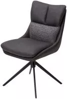 Стул LEROY 360 град. поворот Серый Maison 99# / OTE COBBLE 457 / черный каркас, ®DISAUR Стул LEROY 360 град. поворот Серый Maison 99# / OTE COBBLE 457 / черный каркас, ®DISAUR