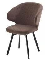 Стул ХИЛТОН 360 град., цвет B29 Шоколадный, велюр / черный каркас