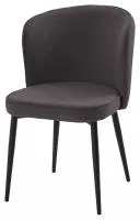 Стул МИЛАНО B28 Темно-серый, велюр / черный каркас, М-City
