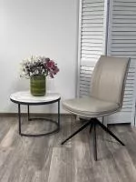 Стул YOHAN 360 град. поворот. HF017-09 Латте, экокожа / Черный, ®DISAUR