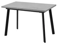 Стол КАНЗАС 120 БЕТОН ЧИКАГО св.серый / Черный каркас М-City