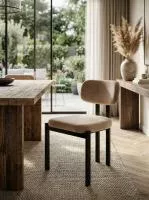 Стул МОСС, цвет H-06 Бежевый, велюр / черный каркас