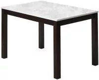 Стол TME-6931 MBH SWEDEN белый мрамор / BB темный орех  M-City