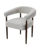 Стул БОНСАЙ (BONSAI), цвет СВЕТЛО-БЕЖЕВЫЙ CLOUD-113, букле / ОРЕХ , ®DISAUR