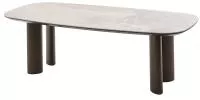 Стол ГАРДЕ (GARDE) 239 цвет Бежевый мрамор CA036, керамика / коричневый, ®DISAUR