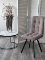 Стул ДАРЛИНГ 360 град. поворот. B5 Капучино, велюр / черный каркас, М-City