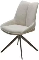 Стул OSKAR 360 град. поворот. KN01-05 Бежевый/ BZ1046-11 Бежевый/ Шоколадное золото каркас, ®DISAUR