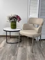 Стул VALTER HF017-02 Бежевый, экокожа / Латте каркас, ®DISAUR
