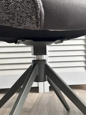 Стул ANABEL 360 град. поворот Черный  Maison 99# / OTE COBBLE 457 / серый каркас, ®DISAUR