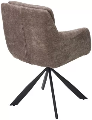 Стул ФЕДЕРИКО ДАНС 180 град. поворотный, NORDIC 35 Серо-коричневый / Черный каркас, M-City