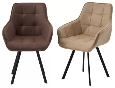 Стул СОЛИС 360 град. поворот.  Федерика Шоколад, иск.замша / черный каркас