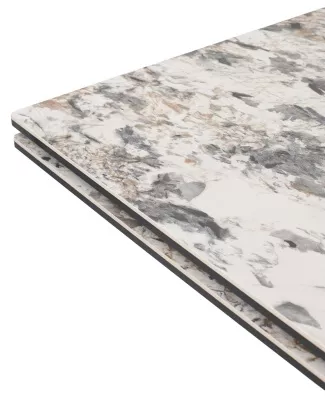 Стол БРИАН (BRIAN) 200 ЦВЕТ ПАНДОРА (MATTE PANDORA) керамика на стекле/ ОРЕХ, ®DISAUR