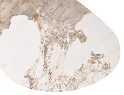 Стол кофейный NIKLAS PANDORA  керамика на стекле и окрашенный МДФ/ темно-серый МДФ каркас ®DISAUR