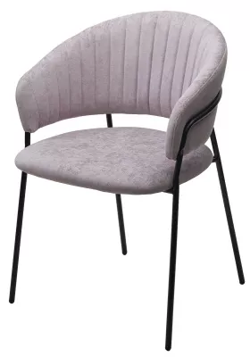Стул ГЕММА, цвет RAIN 10 lavanda, велюр / черный каркас М-City