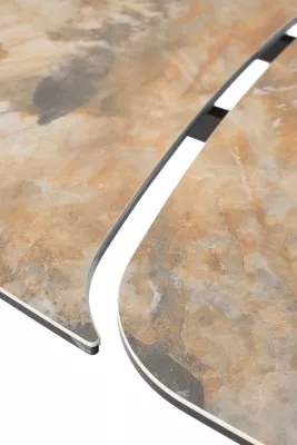 Стол КАЛЬДЕРОН (CALDERON) 180 цвет TL-137  матовый, исп керамика / МЕДНЫЙ БРАШИРОВАННЫЙ, ®DISAUR