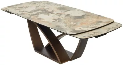 Стол АЛОНСО (ALONSO) 200 цвет TL-137, испанская керамика / медный каркас, ®DISAUR